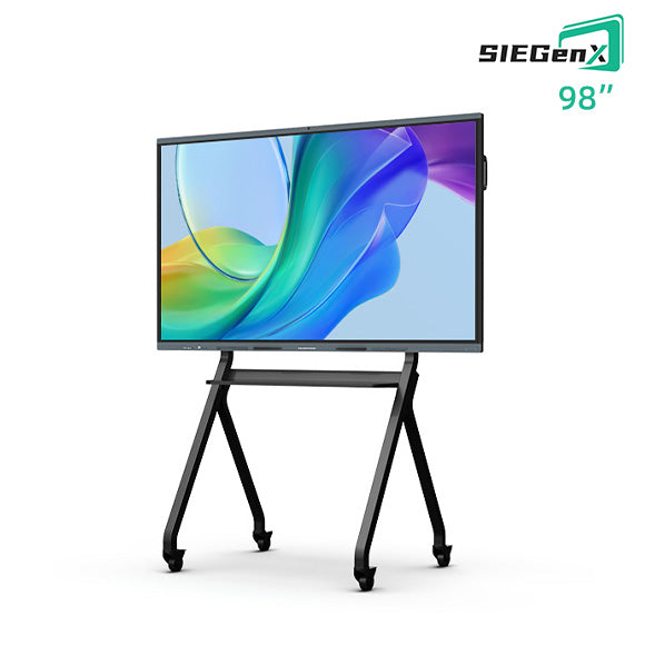 Bảng trắng tương tác 98 inch - Độ phân giải 4K - Hệ thống kép - Có chân đế - Dùng cho lớp học và doanh nghiệp