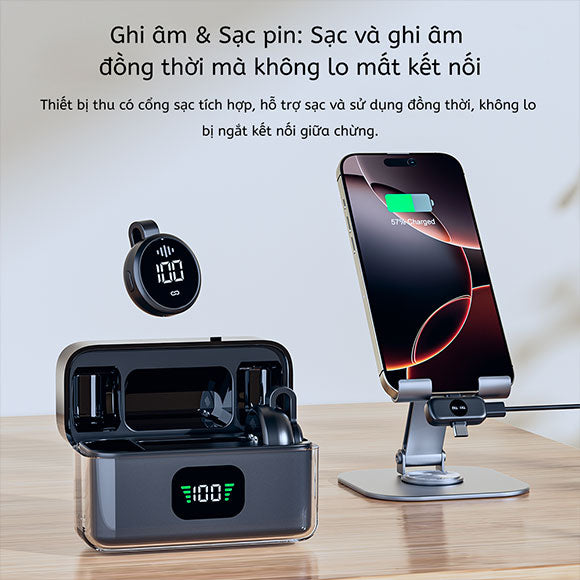Micro cài áo không dây