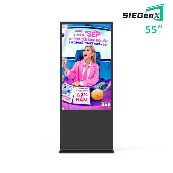 Màn hình quảng cáo kỹ thuật số dọc 55 inch - Độ phân giải 4K - Hệ điều hành Android 12 - Tích hợp CMS