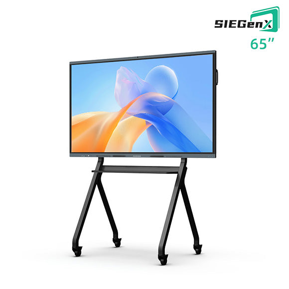 Bảng trắng tương tác 65 inch - Độ phân giải 4K - Hệ thống kép - Có chân đế - Dùng cho lớp học và doanh nghiệp